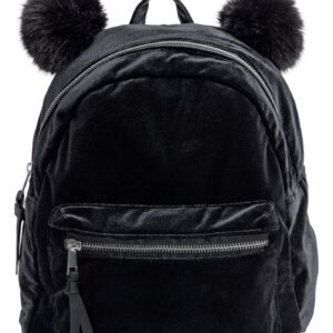 Velvet pompom backpack - Image 1
