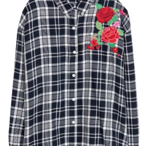 Daniels checked emb shirt - Image 1