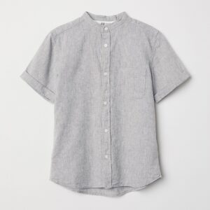 STAN collarless s/s shirt (1) - Image 1