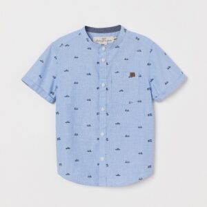 Goran collarless shirt - Image 1