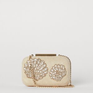 Surfer embroidery straw clutch - Image 1