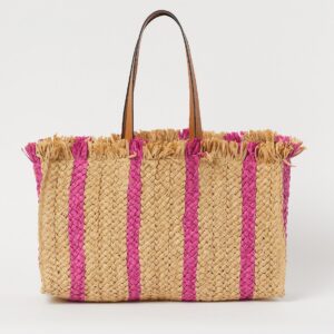 Fluffy straw shopper - Image 1
