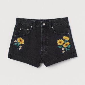 Perrie HW Dnm Embroidery Short - Image 1