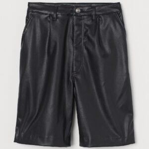Paige HW Bermuda PU Shorts - Image 1